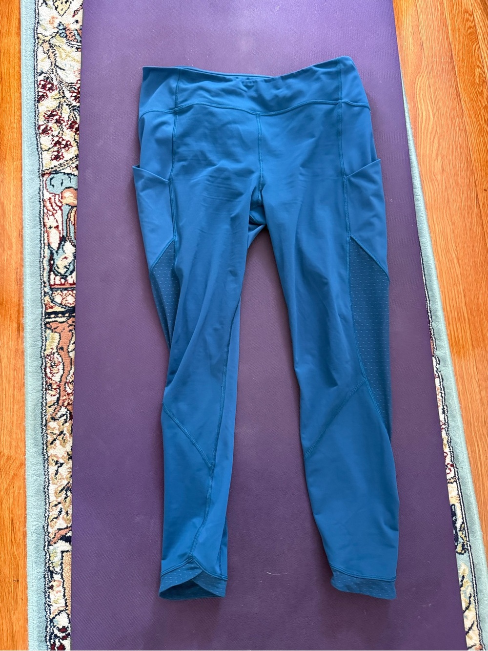 lululemon athletica Teal Blue High-Rise Leggings with Side Pockets